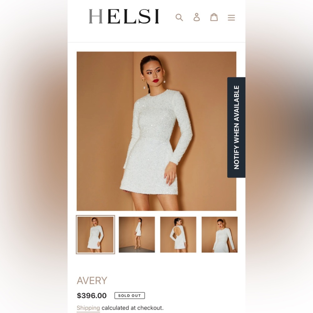 HELSI Avery White Mini Dress